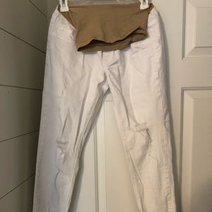 White Jessica Simpson maternity jeans